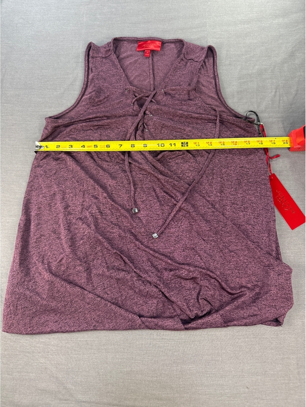 Jennifer Lopez Women Sleeveless Top Medium Purple Rayon Polyester Spandex NWT - Picture 5 of 8